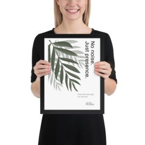 Botanical Leaf on Side Framed Poster